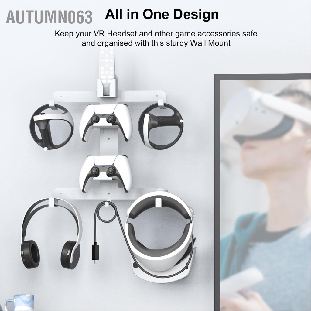 Autumn063 Giá đỡ lưu trữ treo tường Chống rơi ổn định bộ điều khiển trò chơi cố cho PSVR2