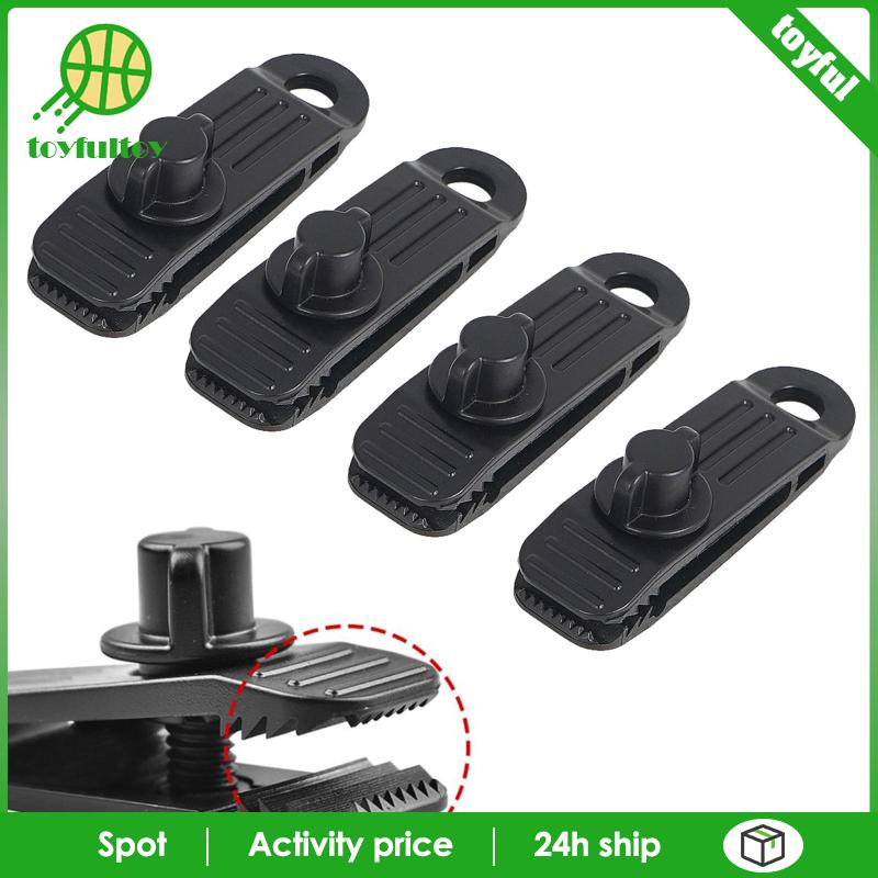 Set 4 Kẹp Lều Cắm Trại Bằng Nylon Kèm Ốc Vít Cố Định Ngón Tay