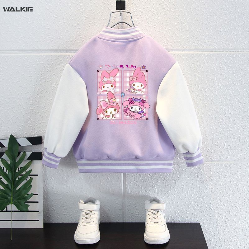 Áo Khoác Bóng Chày In Hoạt Hình My Melody Dễ Thương Cho Bé