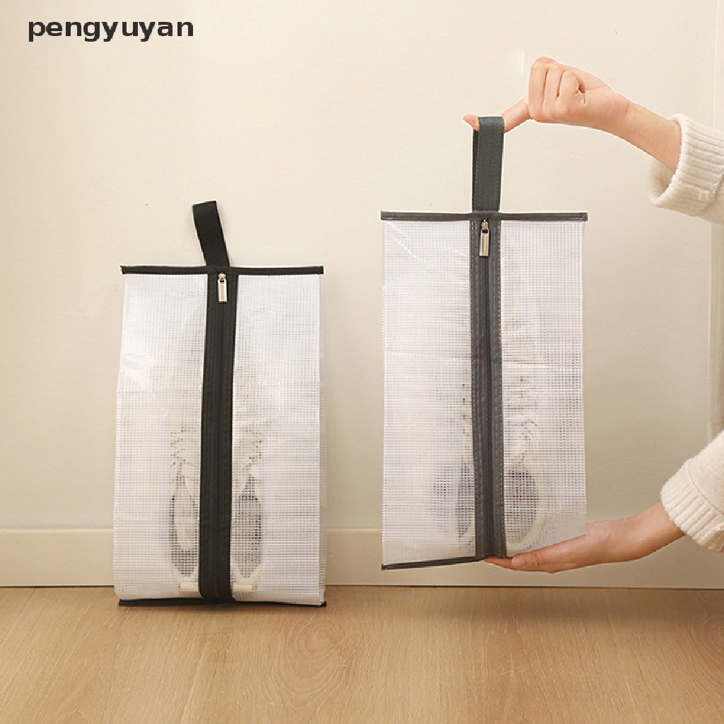 [pengyuyan] Túi Đựng Giày Bốt Trong Suốt Chống Nước Chống Bụi Có Khóa Kéo Nhỏ Gọn [Mới]