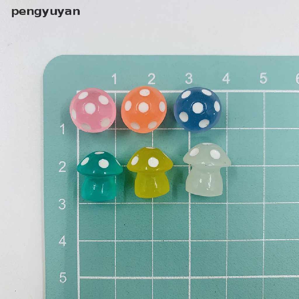 [pengyuyan] 10 Cây Nấm Mini Phát Sáng Trong Bóng Tối Trang Trí Nhà Búp Bê [Mới]