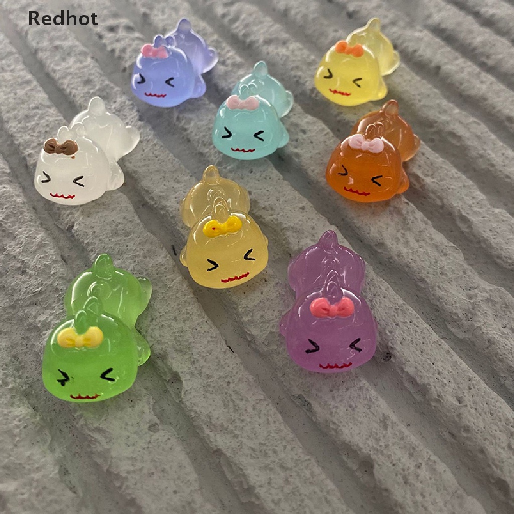 Bộ 2 Đồ trang trí Khủng Long Bằng Nhựa Phát Quang Dễ Thương Trang Trí Tiểu Cảnh