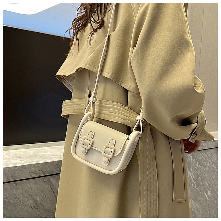 Túi Xách Mini Màu Trơn Phong Cách Retro Thời Trang Cho Nữ