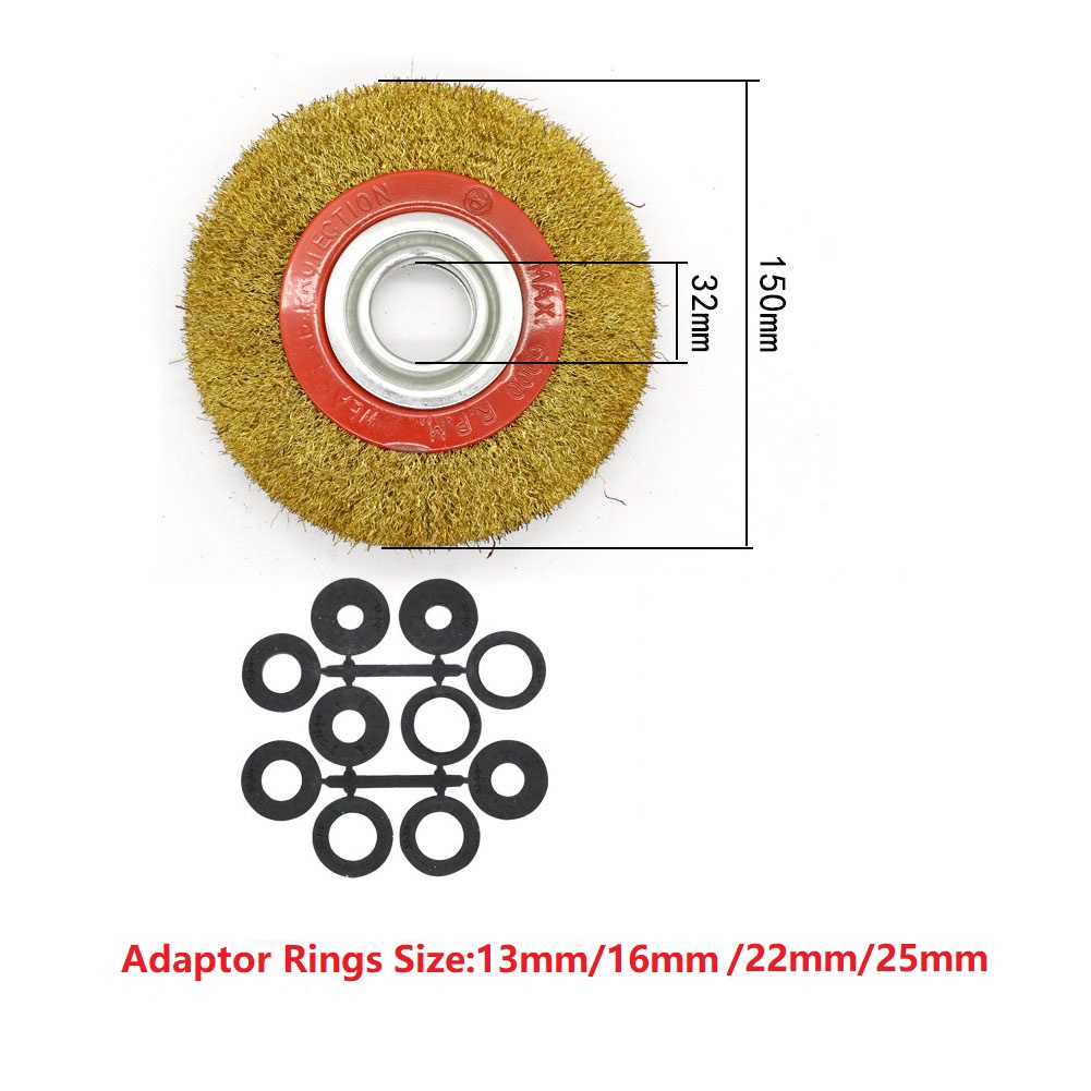 Cọ Đánh Bóng Và Đánh Bóng Kim Loại Dày 15-20mm Màu Vàng + Đỏ