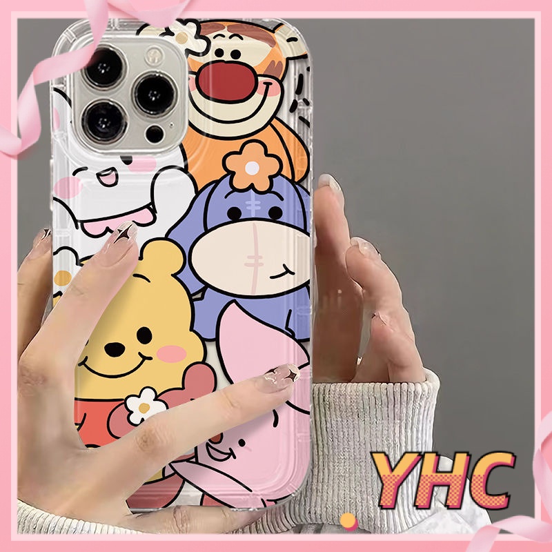 Ốp Lưng iPhone Túi không khí Pooh hoạt hình, vỏ mềm trong suốt chống rơi Cho Iphone 6 / 6S / 6splus / se / 7 / 7plus / 8 / 8plus / X / xs / xsmax / 11 / 12 / 13 / 14 / Plus / pro / pro max-718
