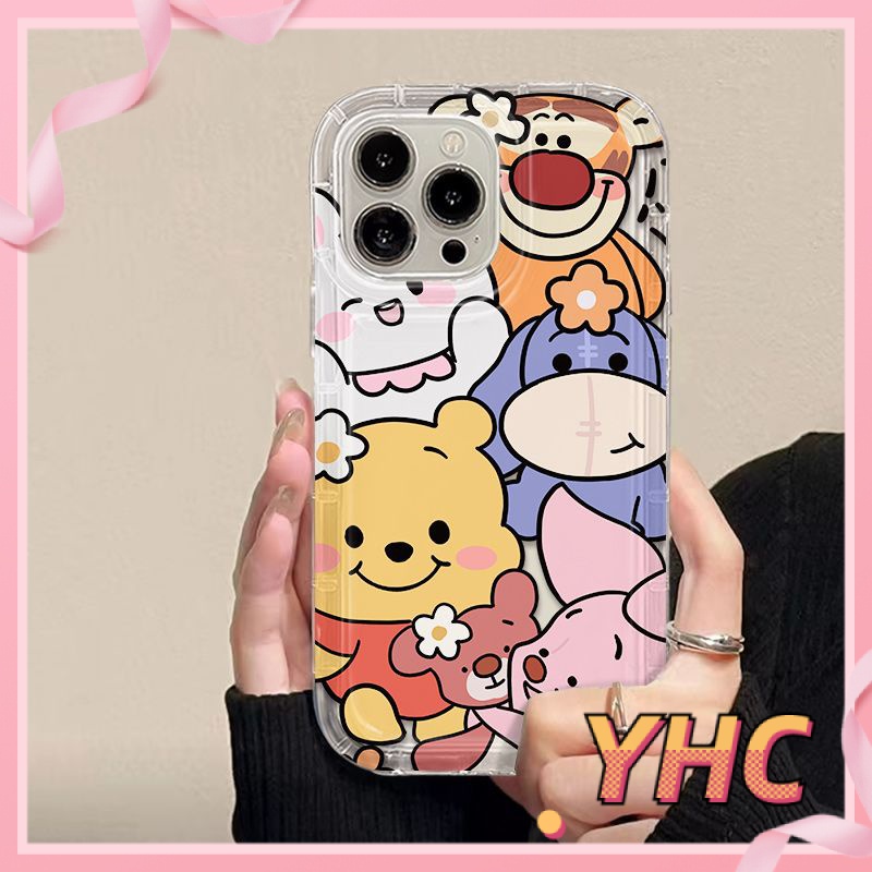 Ốp Lưng iPhone Túi không khí Pooh hoạt hình, vỏ mềm trong suốt chống rơi Cho Iphone 6 / 6S / 6splus / se / 7 / 7plus / 8 / 8plus / X / xs / xsmax / 11 / 12 / 13 / 14 / Plus / pro / pro max-718