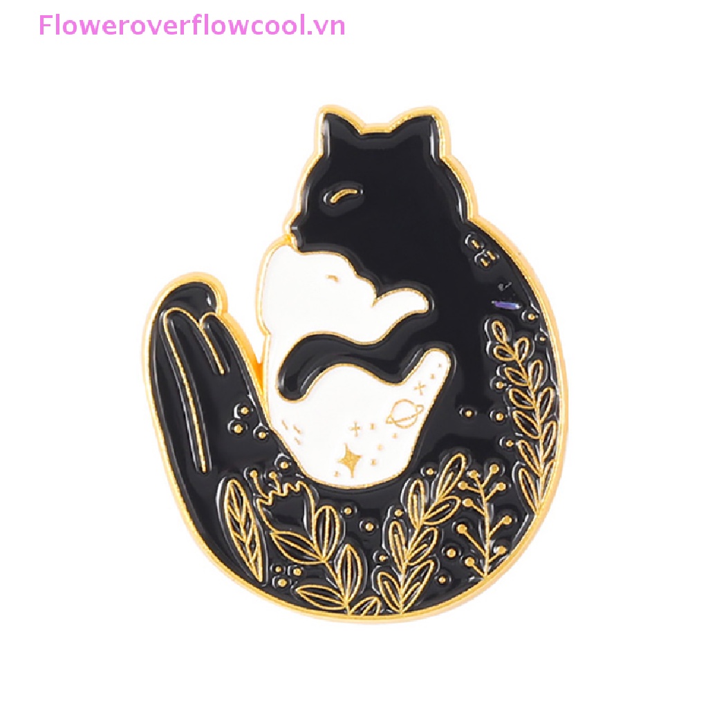 Ghim Cài Áo Hình Mèo Đen / Cá Koi / Tuần Lộc Thời Trang