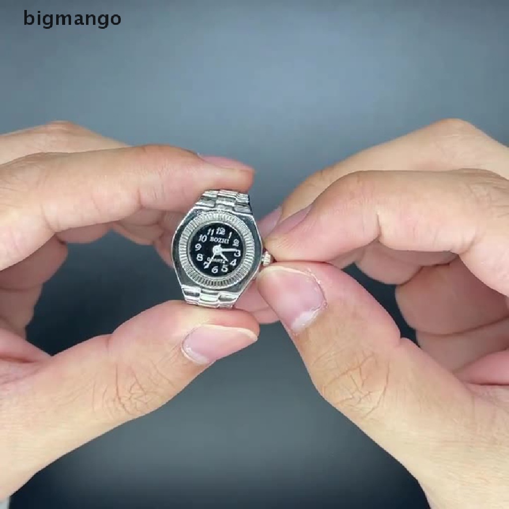 Bigmango Nhẫn Đồng Hồ Hợp Kim Phong Cách Punk Cổ Điển Cho Cặp Đôi