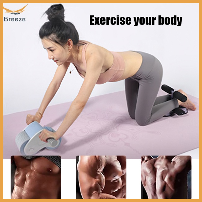 Con Lăn Tập Cơ Bụng Tự Động Kèm Thảm Ab Chuyên Dụng