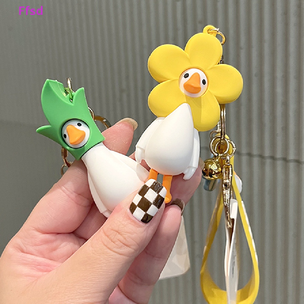 {Ffsd} Móc Khóa Hình Búp Bê Ngỗng Hoạt Hình Thời Trang Cặp Đôi Truy Cập Túi Xách