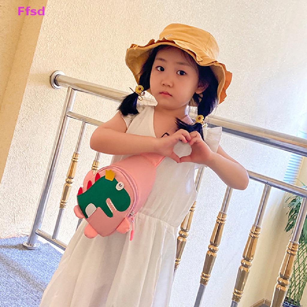 {Ffsd} Bán Chạy Ba Lô Đeo Chéo Ngực / Ngực Hình Khủng Long Hoạt Hình Dễ Thương Cho Bé Trai /