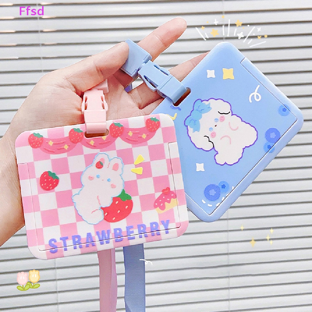 {Ffsd} Ví Đựng Thẻ Có Dây Đeo Huy Hiệu Hình Gấu Dễ Thương Cho Nữ * Hàng Bán Chạy