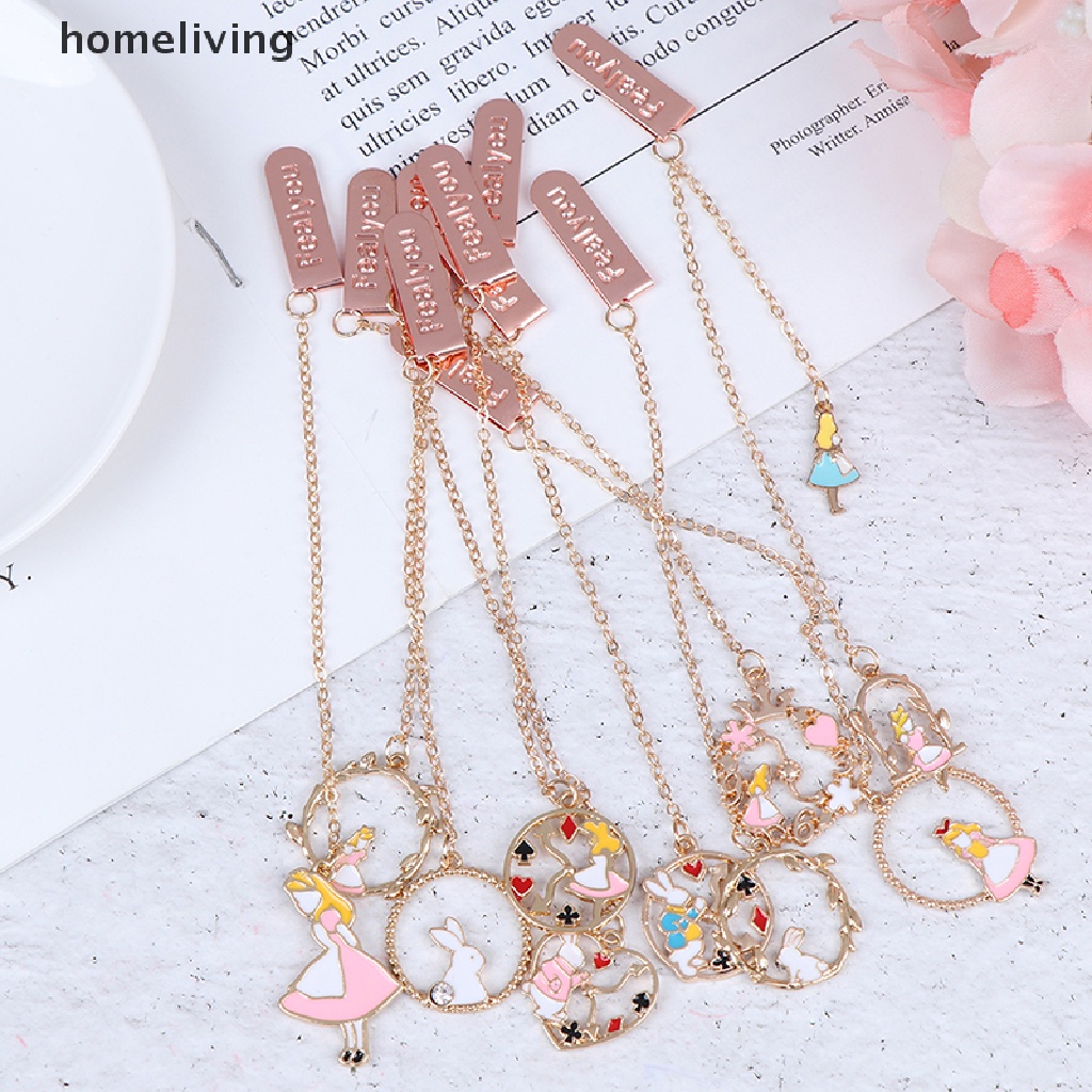 1 Thẻ Đánh Dấu Trang Sách Hình Thỏ Bằng Kim Loại