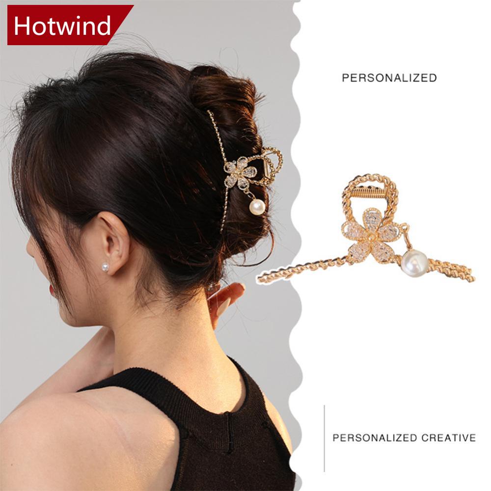 Kẹp Tóc Hợp Kim Hình Hoa Đính Ngọc Trai Nhân Tạo Thời Trang DGA1