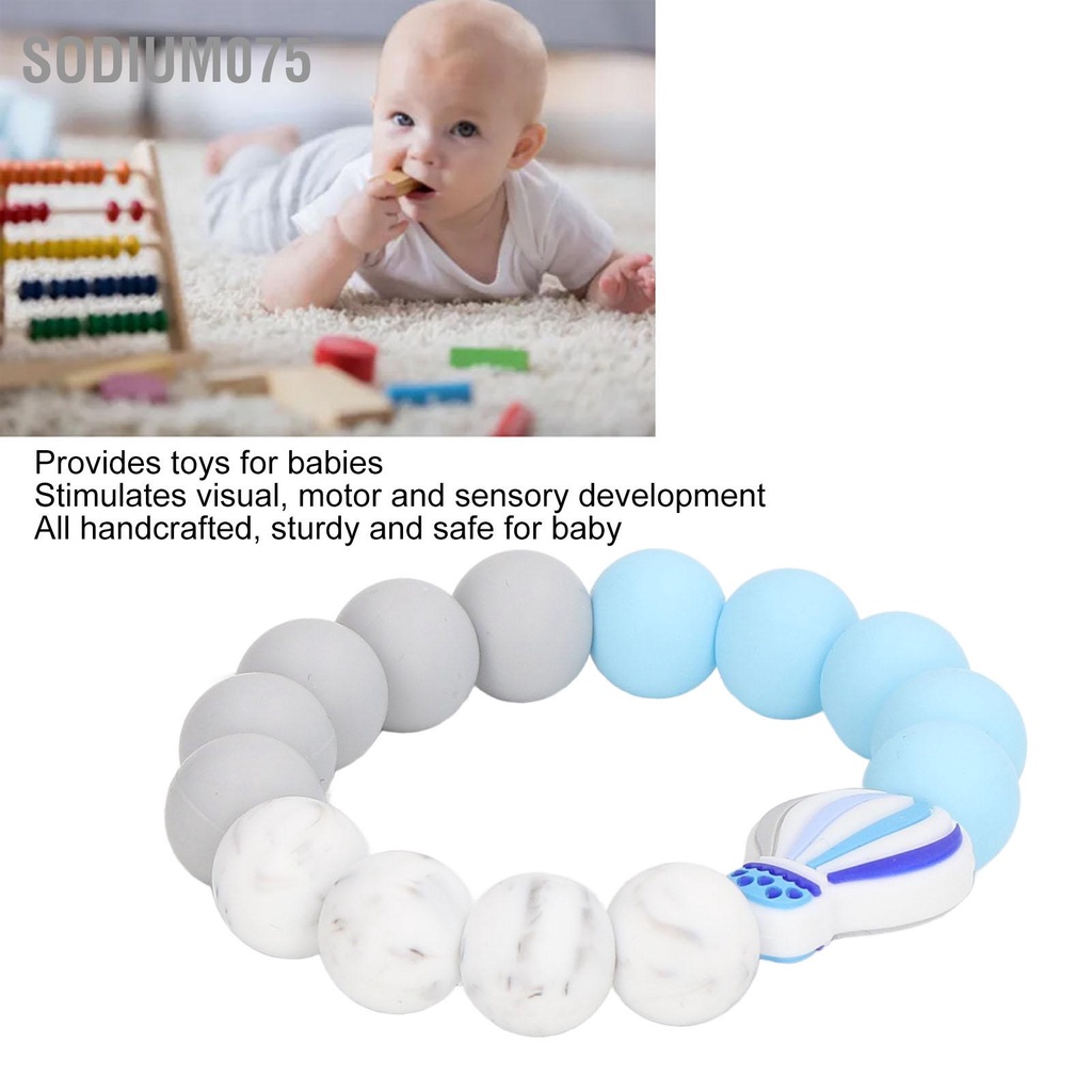 Vòng Tay Đồ Chơi Bằng Silicone Hình Tròn Thủ Công Dành Cho Trẻ Sơ Sinh Mọc Răng