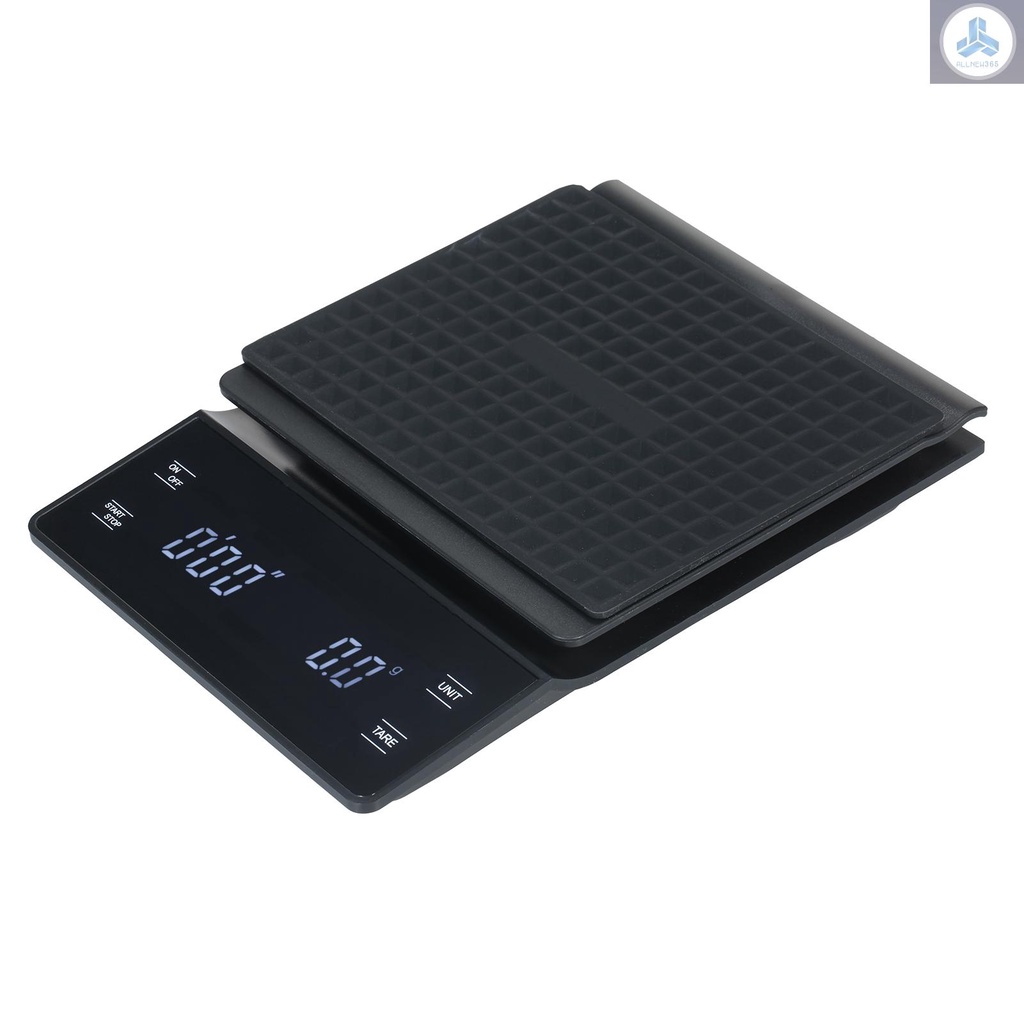0.3g~3000g High Precision Digital Scale with Waterproof Surface Electronic Scale LED Display with Backlight Portable Kitchen Scale Baking Scale Coffee Scale