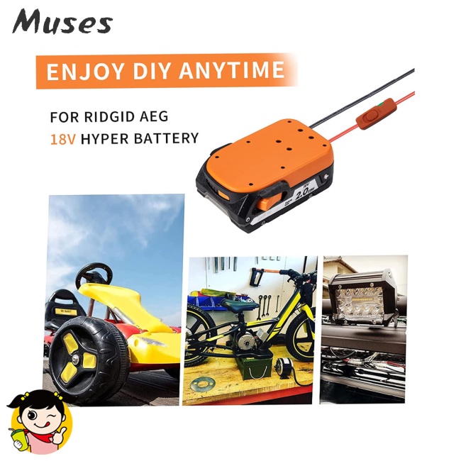 Bộ Chuyển Đổi Pin 18v Aeg 18v Kèm Cầu Chì Kết Nối Nguồn