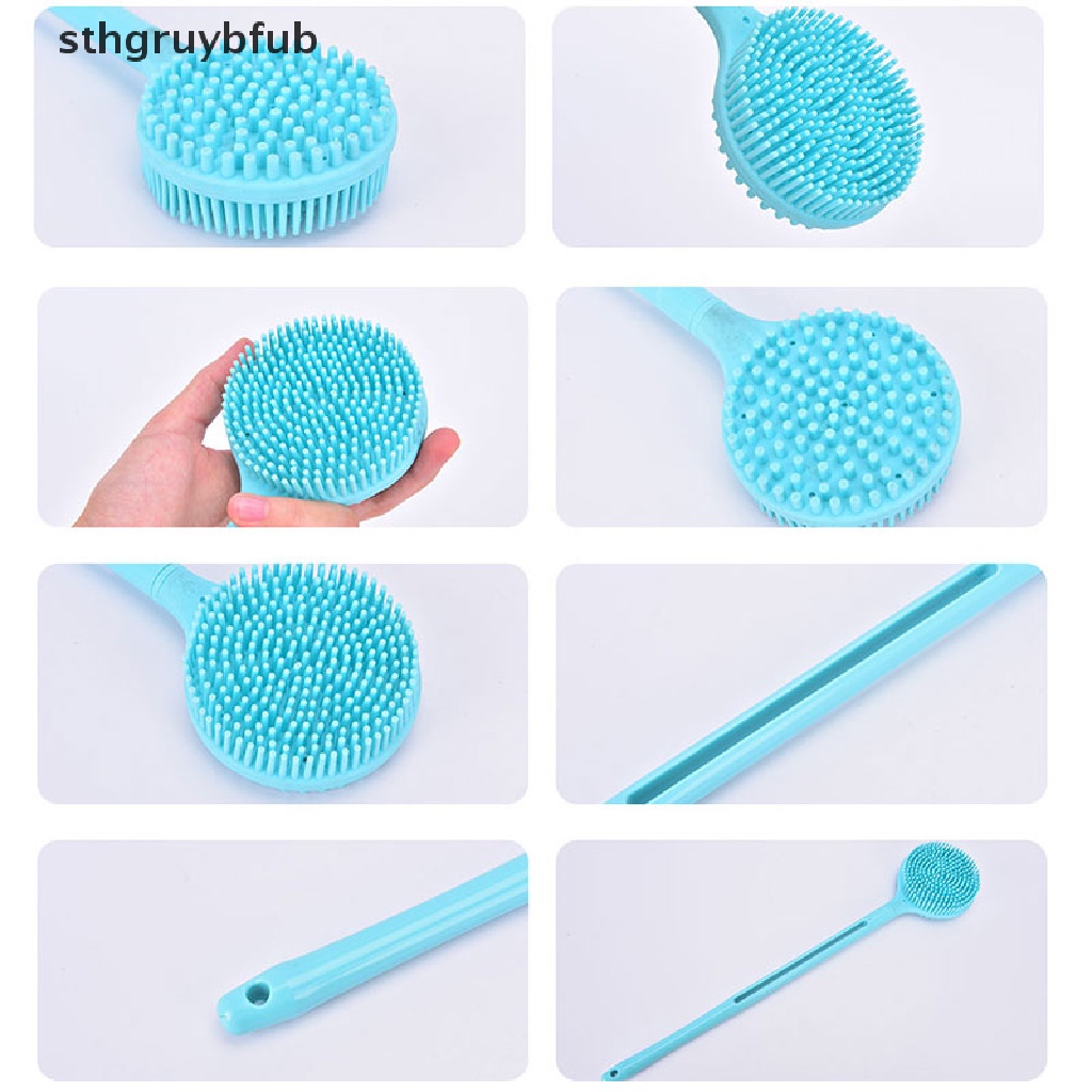 Bàn Chải Silicon Cán Dài Chà Lưng Khi Tắm Tiện Dụng
