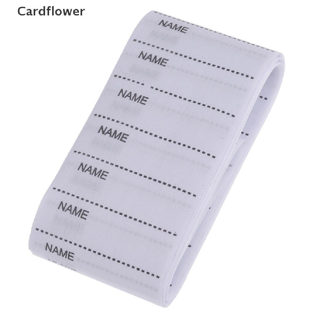 < Cardflower > Bộ Nhãn Tên Bằng Sắt Màu Trắng Có Thể Giặt Được Dùng Để Đánh Dấu Quần Áo