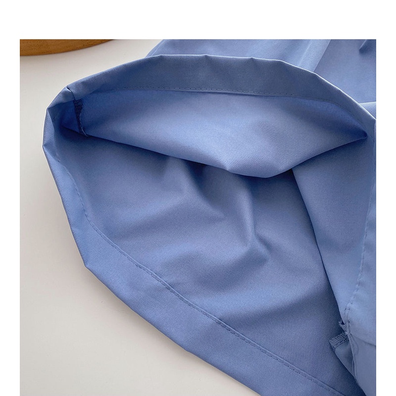 Jumpsuit Lưng Cao Ống Rộng Màu Trơn Thiết Kế Đơn Giản Thời Trang Mùa Hè Theo Phong Cách Hàn Quốc