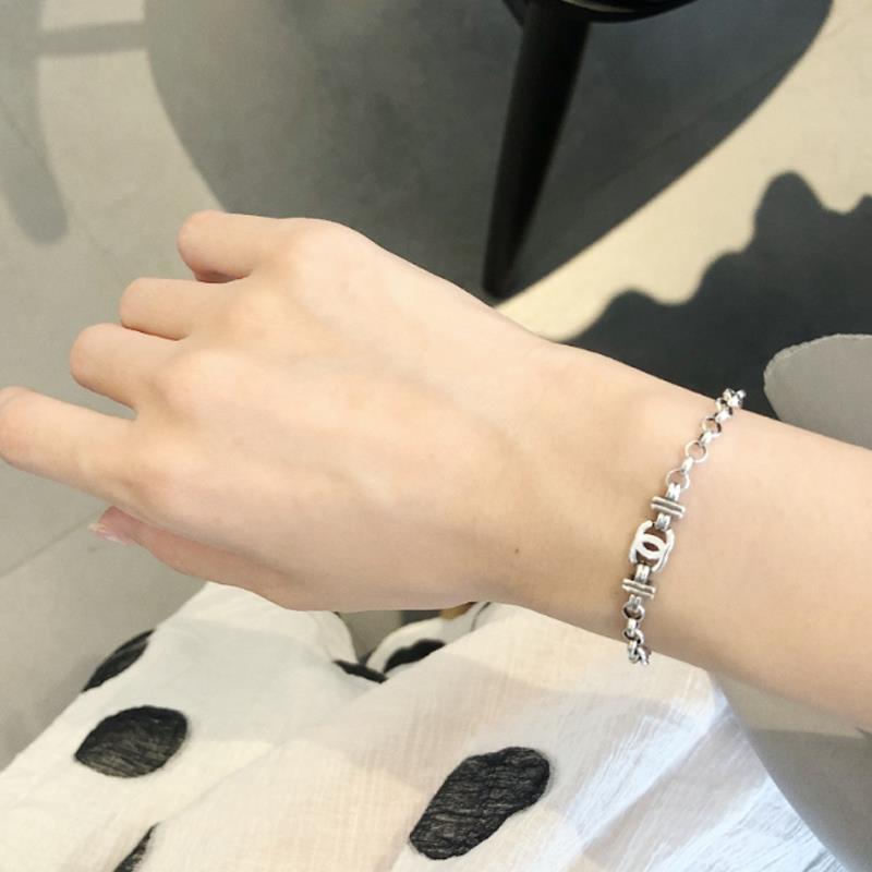 Vòng Tay Mạ Bạc 925 Toàn Thân Thiết Kế celi Niche Phong Cách Retro Pháp Thời Trang Cho Nữ Haobing boutiqu