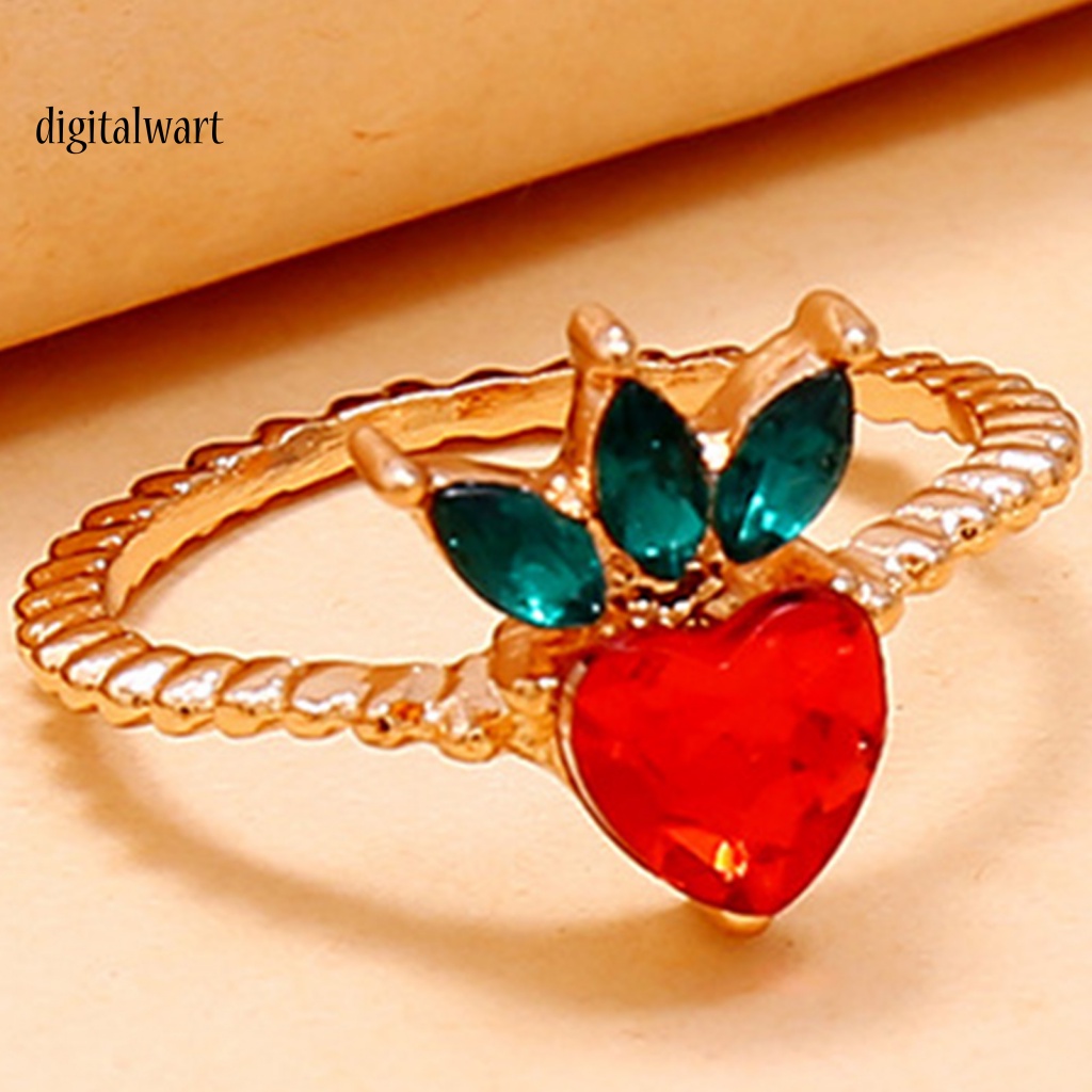 Kỹ Thuật Số| Set 11 Nhẫn Đeo Khớp Ngón Tay Hình Trái Cây Đính Đá Xinh Xắn Dành Cho Nữ