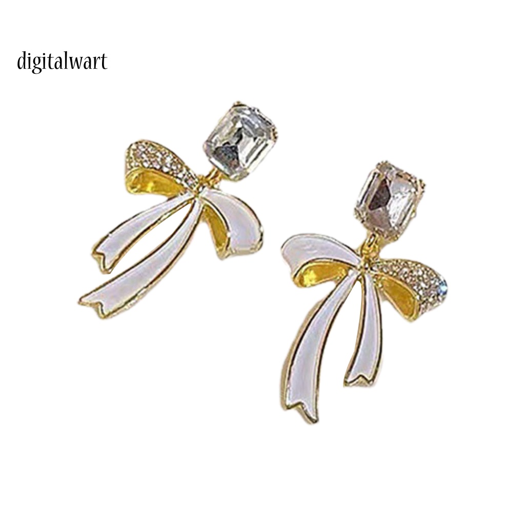 Kỹ Thuật Số| 1 Đôi Bông Tai Hình Học Đính Đá Lấp Lánh Thời Trang Dành Cho Nữ