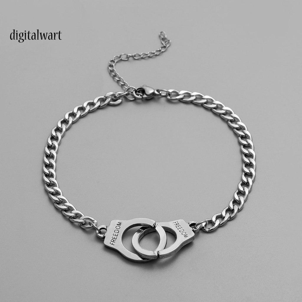 Kỹ Thuật Số| Vòng Tay Dây Xích Dày Dặn In Chữ Phong Cách Hip Hop Thời Trang Cho Cặp Đôi