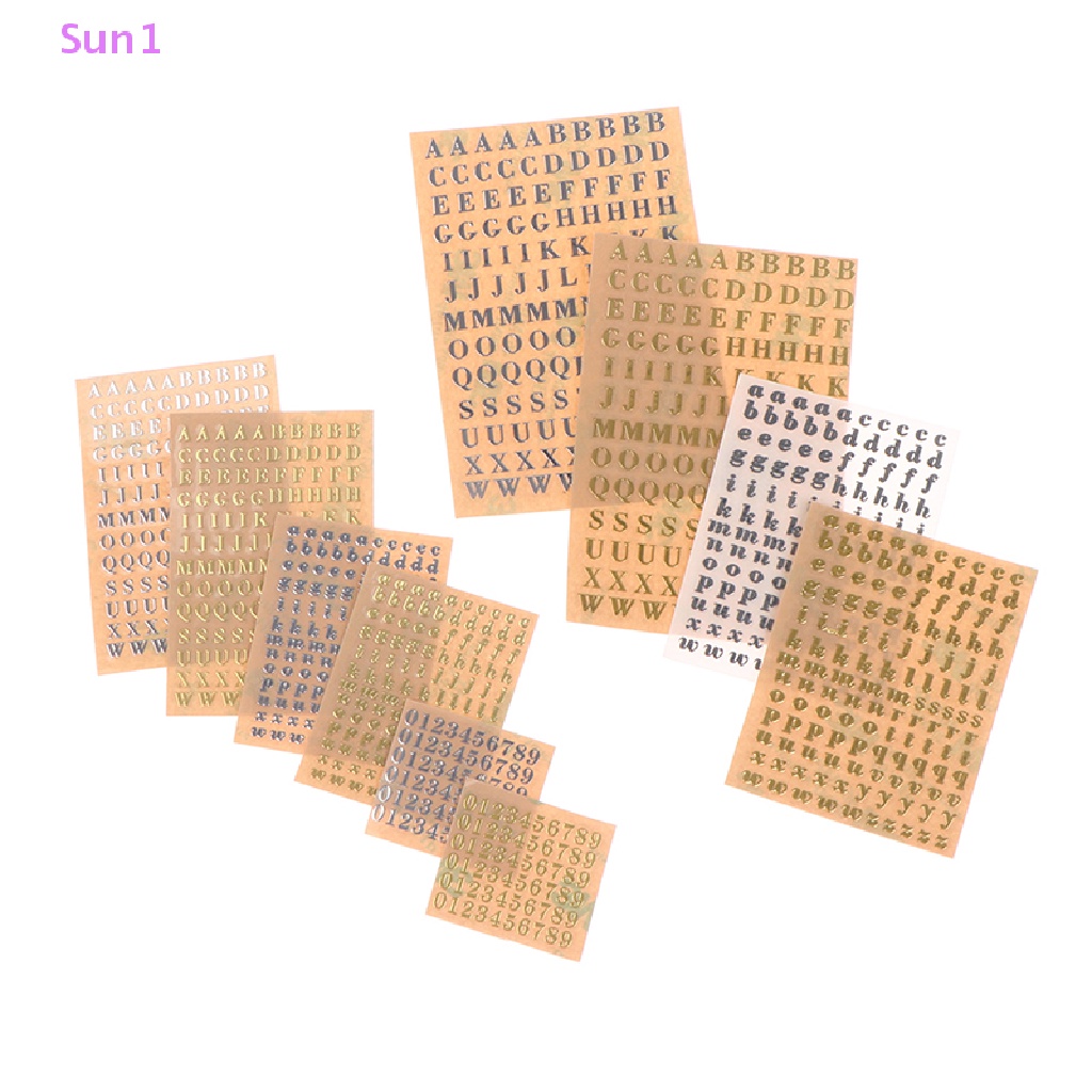 Set 3 Miếng Dán Hình Chữ Cái 3mm Trang Trí Đa Năng Tiện Dụng