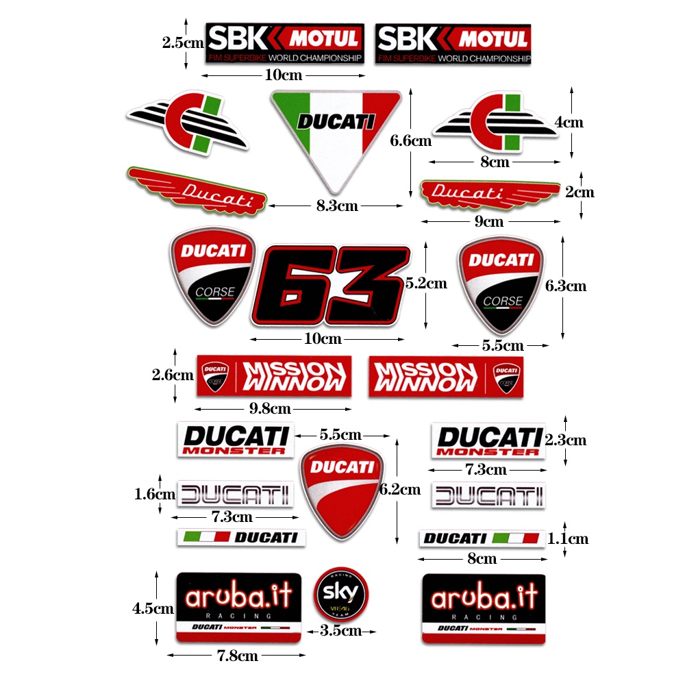 Miếng Dán Phản Quang Chống Thấm Nước Trang Trí Xe Mô Tô Ducati821 / 899 / 939 / 1200