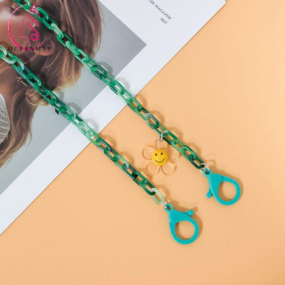 Dây Đeo Kính Chống Trượt Chống Thất Lạc Bằng Acrylic Trong Suốt Nhiều Màu Sắc