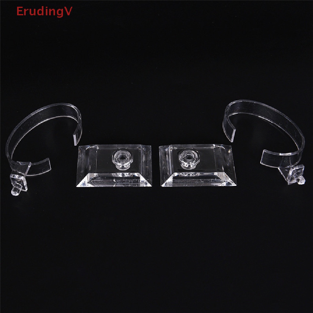 Bộ 2 Giá Đỡ Trưng Bày Trang Sức / Đồng Hồ Bằng Acrylic Trong Suốt Có Thể Tháo Rời