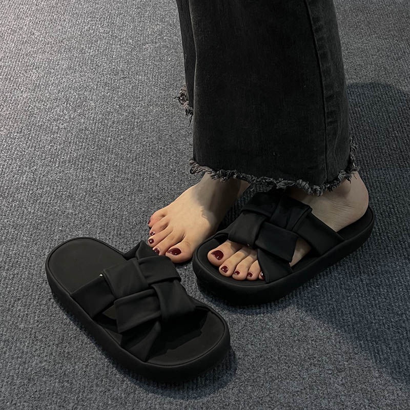 Dép Sandal Đế Dày Mềm Mại Thoải Mái Phong Cách Retro Mùa Hè Cho Nữ