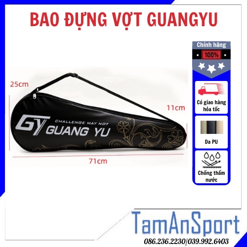 Bao, túi đựng vợt cầu lông Guang Yu dày dặn cao cấp- Tâm An Sport