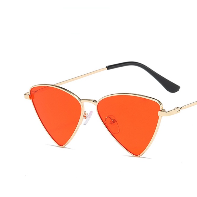 (AIMURUSI) COD Kính Mát Gọng Kim Loại Hình Tam Giác Thời Trang Đường Phố Cá Tính Cho Bé Trai Và Bé Gái Boom