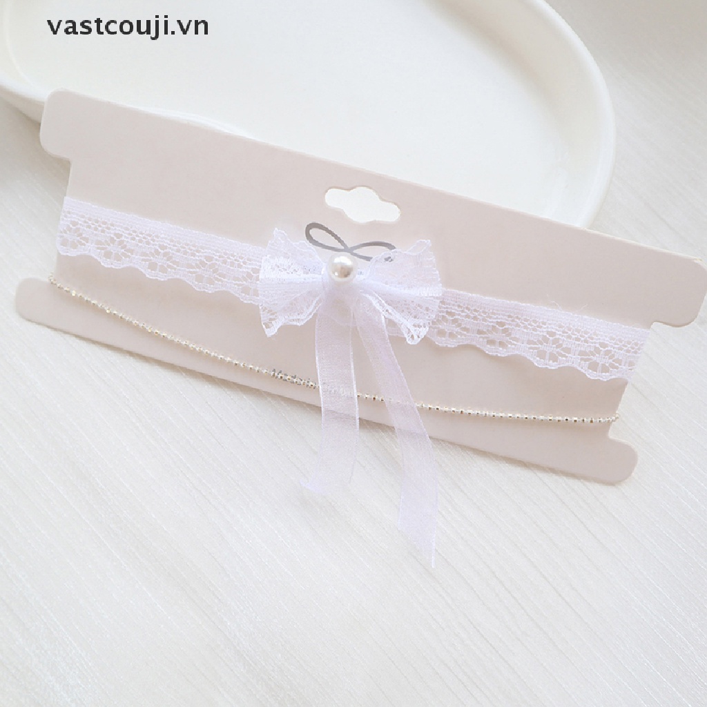Vòng Cổ Choker Hai Lớp Thắt Nơ Hoa Quyến Rũ Cho Nữ