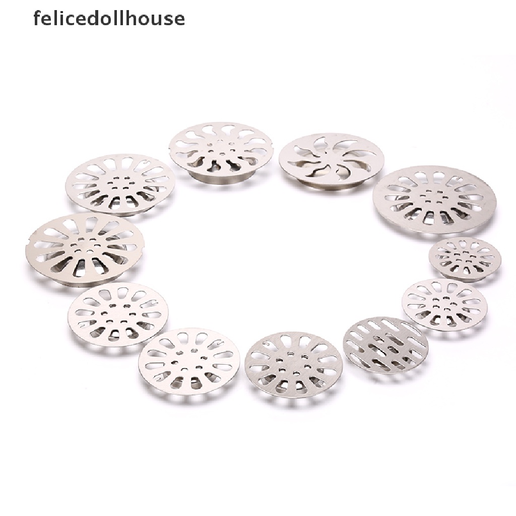 1 Nắp Đậy Cống Thoát Nước Sàn Nhà Bằng Inox Hình Tròn Chống Tắc Nghẽn