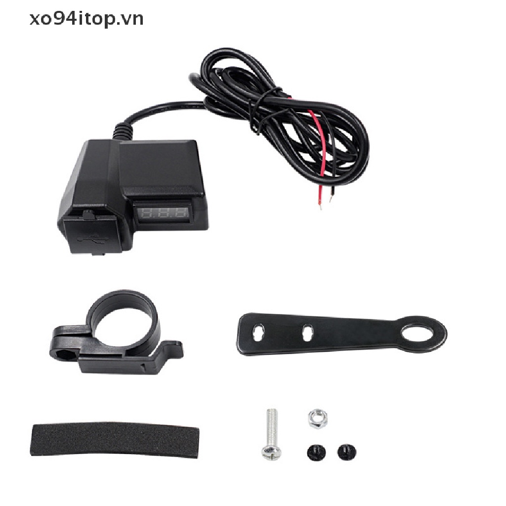 Ổ Cắm Sạc USB Kép Cho Xe Máy XOITOP