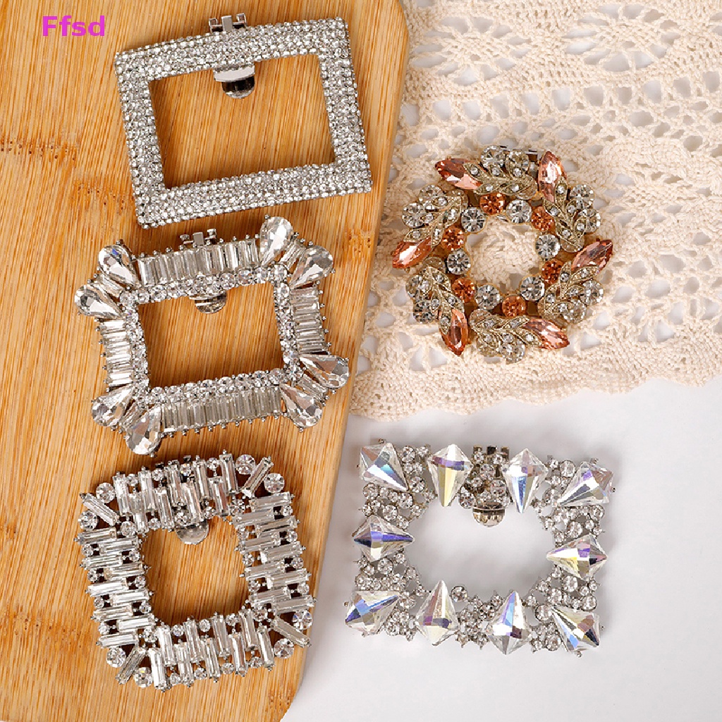 1 Phụ Kiện Kẹp Giày Cao Gót Đính Pha Lê Sang Trọng Cho Cô Dâu