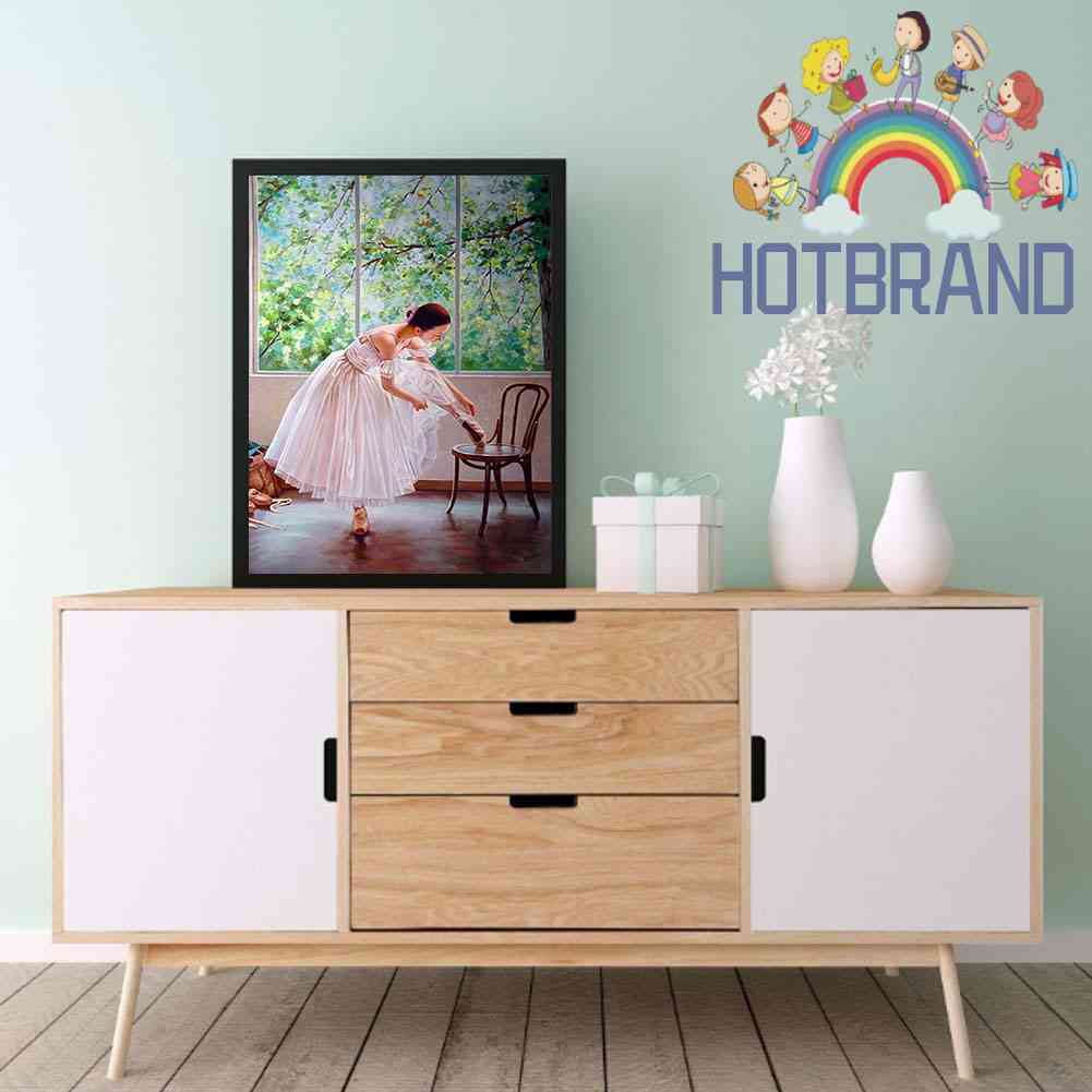 Tranh Đính Đá Kim Cương Toàn Bộ 5D DIY Hình Vũ Công Ba Lê