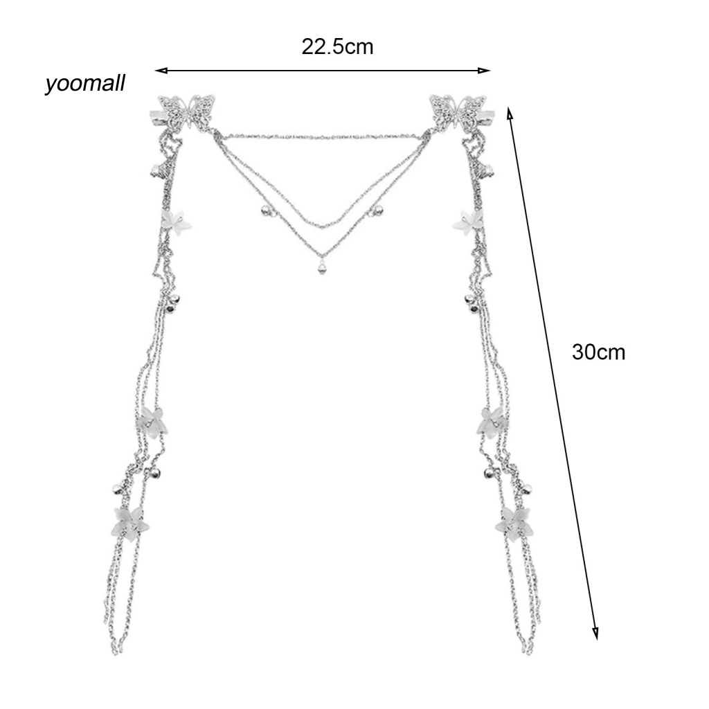 / Yo / Dễ Mặc Chuỗi Hạt Tua Rua Hình Hoa Bướm Cổ Điển Độc Đáo Dùng Trang Trí Tóc Hàng Ngày
