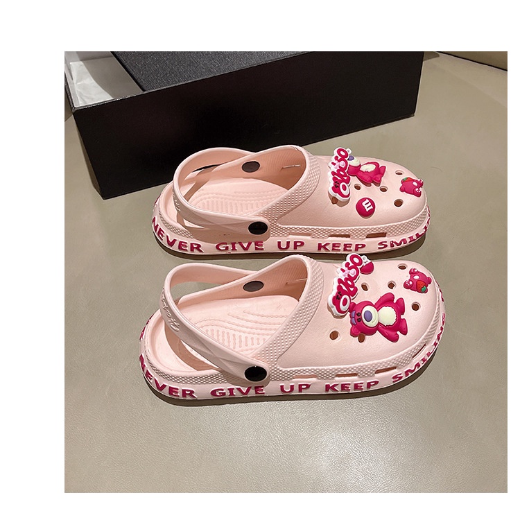 Dép Đi Trong Nhà / Ngoài Trời / Đi Biển Hình Gấu / Dâu Tây Màu Hồng Dễ Thương Cho Nữ