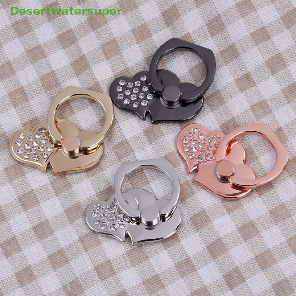 Nhẫn Ngón Tay Giữ Điện Thoại Hình Trái Tim Xoay 360 Độ Hot!