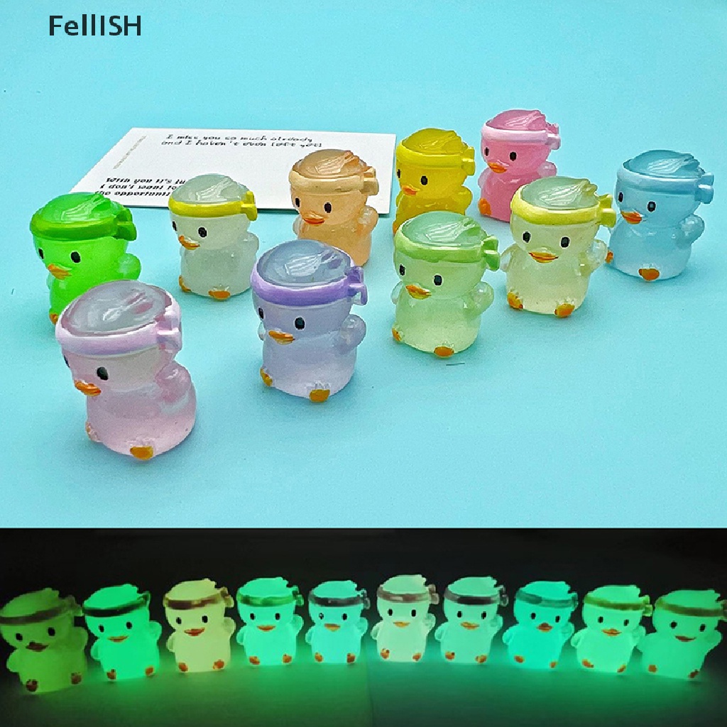 Bộ 2 Đồ trang trí Chú Vịt Dạ Quang Dễ Thương Dùng Trang Trí 439br