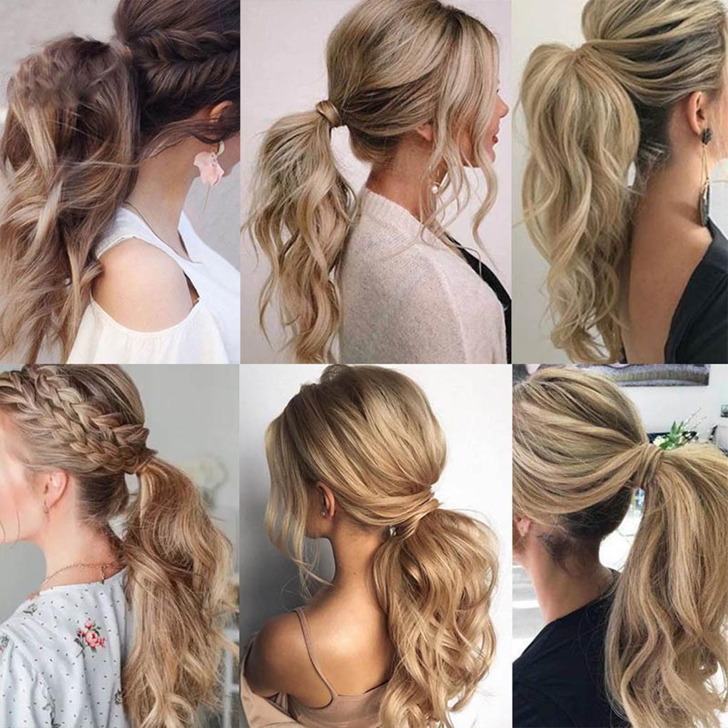 Tóc Giả Đuôi Ngựa Thẳng Dài Tự Nhiên Hóa Trang Cho Nữ