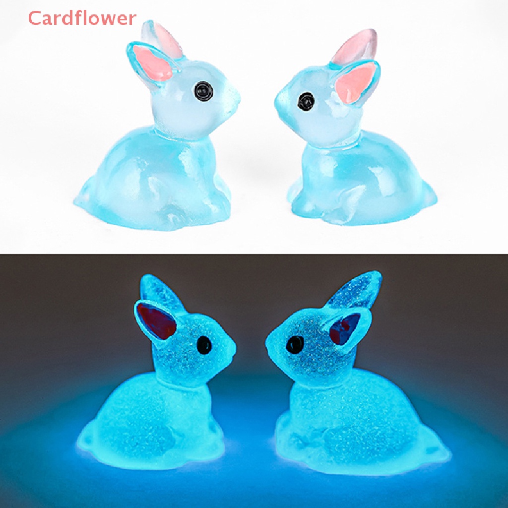 Bộ 5 Tượng Thỏ Mini Phát Quang Trang Trí Nhà Cửa Mới