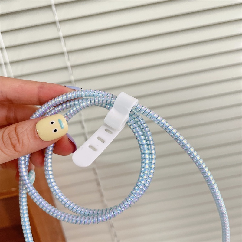 Dụng Cụ Quấn Dây Cáp Sạc USB Bằng Silicone Chống Bụi Hình Trái Tim / Bướm