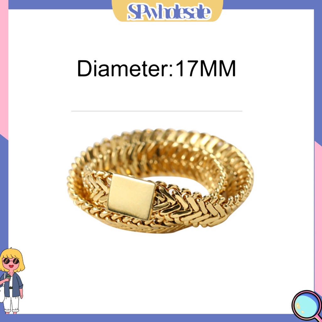 <SPwholesale> Nhẫn Đồng Hai Lớp Xếp Chồng Xương Rắn Đơn Giản