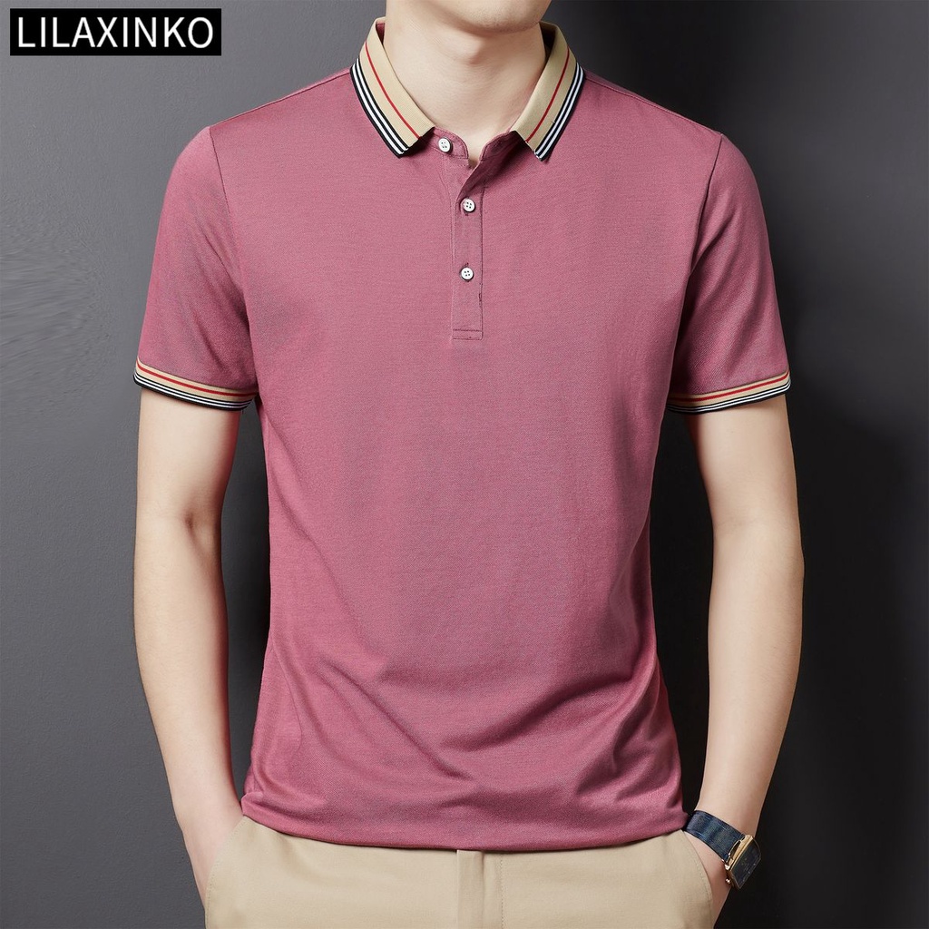 Áo Thun Polo Cotton Tay Ngắn 7 Màu Trơn Đơn Giản Thời Trang Cho Nam