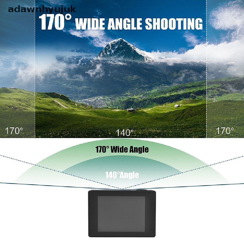 Camera Hành Trình Hai Màn Hình adawnhyujuk 4K 1080P HD 2 '' Chống Thấm Nước Kết Nối WiFi